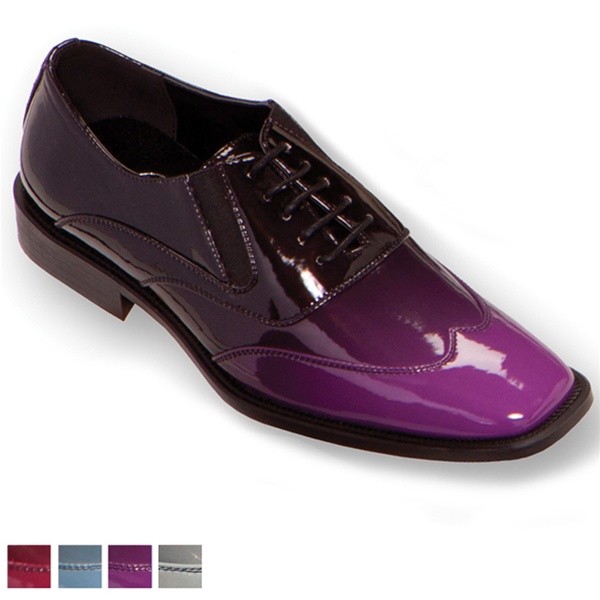 Poseable Doll Dark Purple Patent Leather Shoes to fit 23" Straight Leg