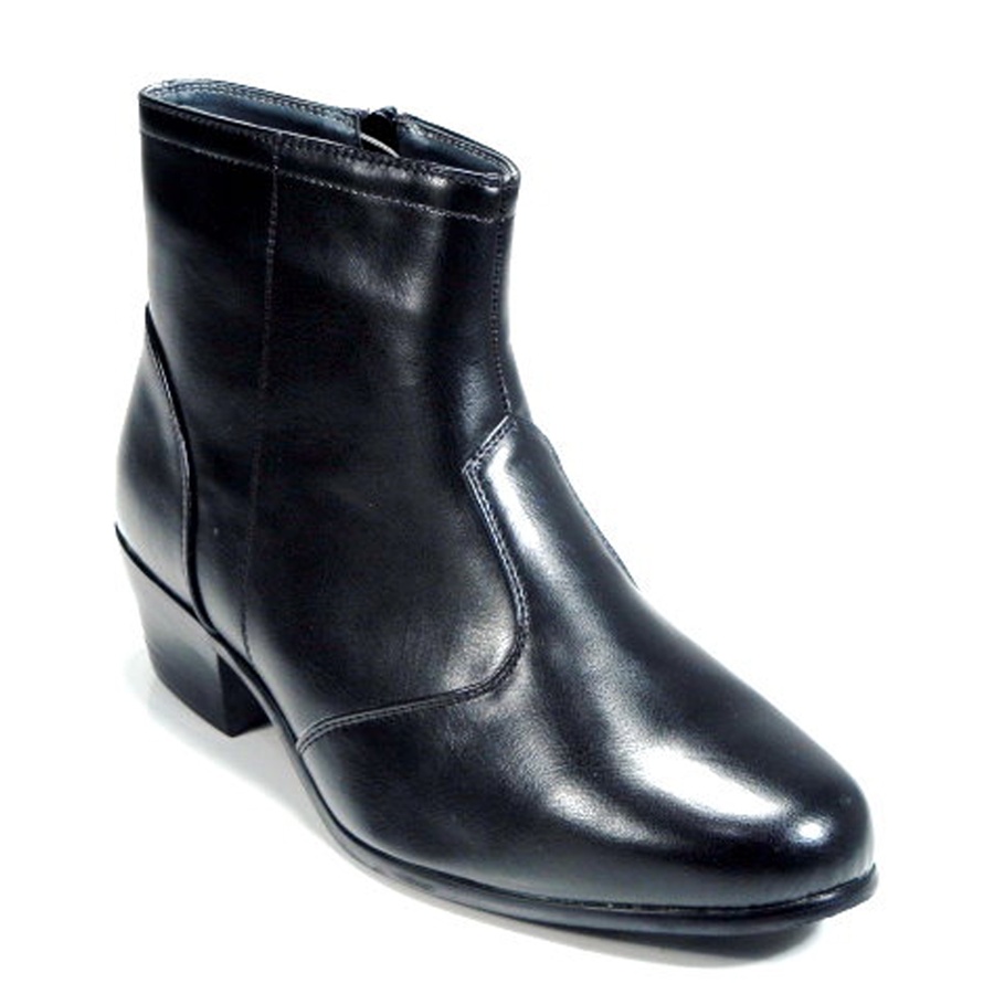 mens leather cuban heel boots