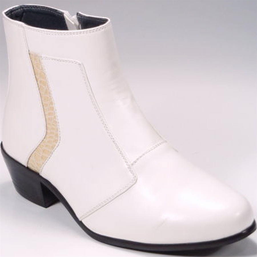 mens white cuban heel boots