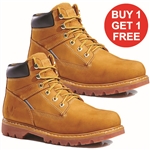KINGSHOW 6" Genuine Leather Insulated Safety Soft Toe Work Boot