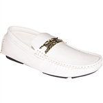 KRAZY SHOE ARTISTS WHITE Party Men's Loafer Drivers