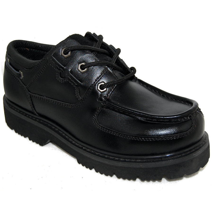 Top Grade Premium Leather Men's Black Rugged Shoes