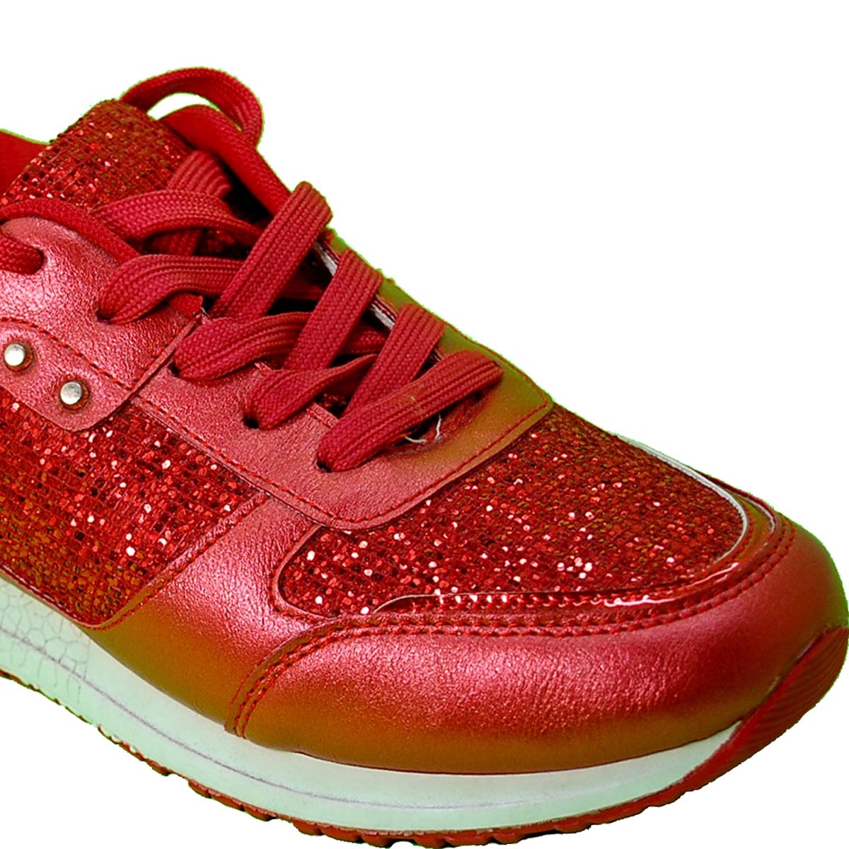 womens red glitter sneakers