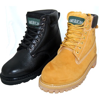 2 Pairs Combo Deal AMERICAN 6" Genuine Leather Full Grain Work Boot & Outdoor Shoes for Men Plus Wheat pair