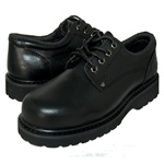 BLACK LEATHER OXFORD  RUGGED SHOE